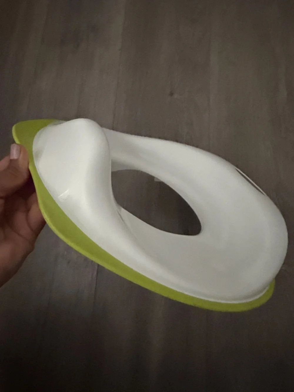 White and Lime Toddler Potty Seat - Comfortable Soft-Edge Toilet Trainer